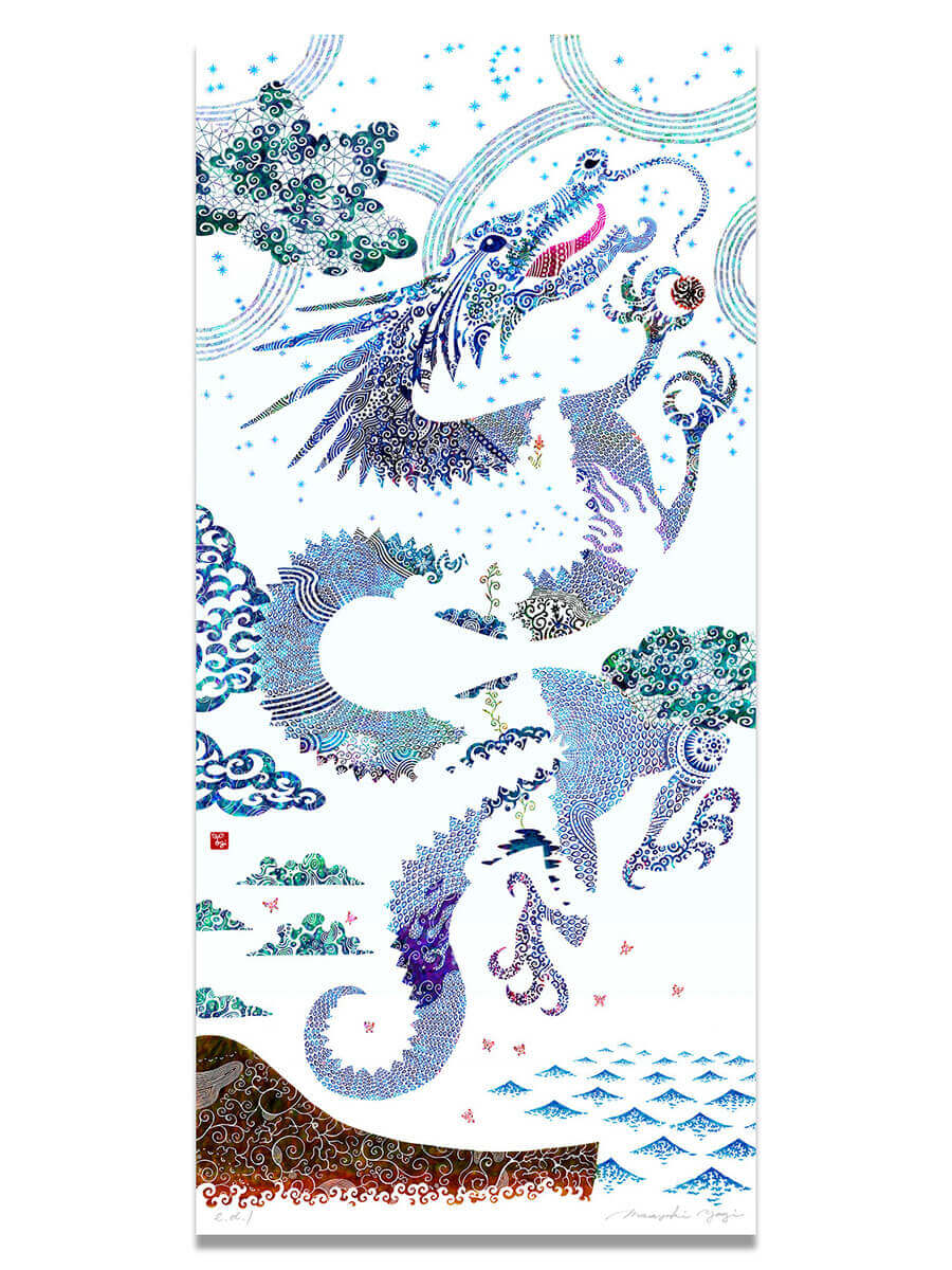 風水四神の図［青龍］/ Feng shui [Seiryu (Blue Dragon)]